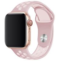 Apple Watch Dubbel Sport Band - Lichtroze Roze -