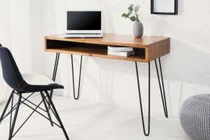 Retro bureau SCORPION 110cm Sheesham hout steenafwerking Haarspeldpoten palissander - 38459