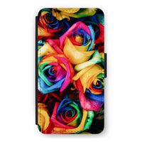 Neon bloemen: iPhone 12 mini Flip Hoesje
