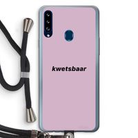 kwetsbaar: Samsung Galaxy A20s Transparant Hoesje met koord
