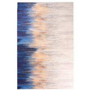 Tapeso Modern vloerkleed wasbaar - Moderna goud|blauw - 160x240 cm