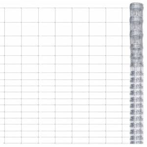 vidaXL Hek 50x1,25 m gegalvaniseerd staal zilverkleurig