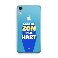 Laat de zon in je hart: iPhone XR Transparant Hoesje