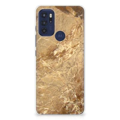 Motorola Moto G60s | TPU | Siliconen hoesje | Marmer Creme