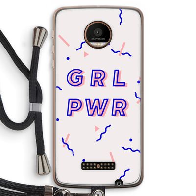 GRL PWR: Motorola Moto Z Force Transparant Hoesje met koord