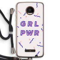 GRL PWR: Motorola Moto Z Force Transparant Hoesje met koord