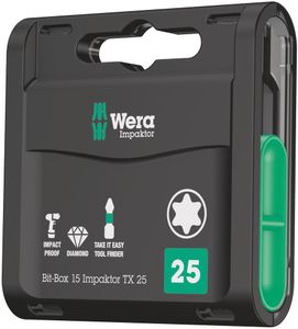 Wera Bit-Box 15 Impaktor TX 20, 15 -delig - 1 stuk(s) - 05057772001