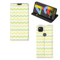 Google Pixel 4a | Hoesje met Magneet | Waves Yellow