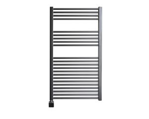 Sanicare elektrische design radiator 60x112cm gunmetal met Bluetooth en thermostaat links chroom