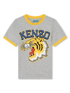 Kenzo Kids t-shirt en coton à logo imprimé - Gris