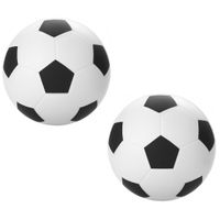 Set van 12x stuks stressbal mini voetballen 6 cm