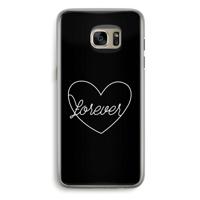 Forever heart black: Samsung Galaxy S7 Edge Transparant Hoesje