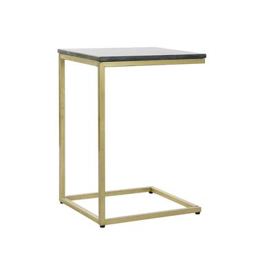 Bijzettafel DKD Home Decor 40 x 46 x 65 cm Zwart Gouden Marmer Ijzer