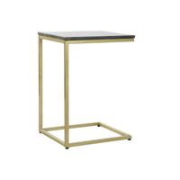 Bijzettafel DKD Home Decor 40 x 46 x 65 cm Zwart Gouden Marmer Ijzer