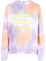 MSGM hoodie tie-dye à slogan imprimé - Violet