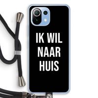 Ik wil naar huis - Zwart: Xiaomi Mi 11 Lite Transparant Hoesje met koord