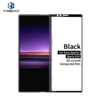 PINWUYO 9u 3D gebogen getemperd glas film voor Sony Xperia 1/Xperia XZ4 (zwart)