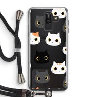 Katten: Samsung Galaxy J8 (2018) Transparant Hoesje met koord