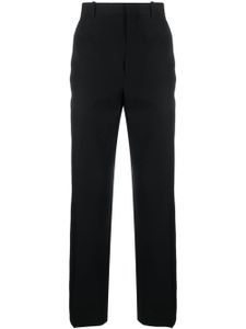 Auralee pantalon de costume en laine à taille haute - Noir