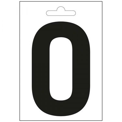 Nautic letter O zwart 100 mm.