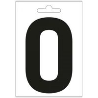 Nautic letter O zwart 100 mm.