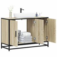 Wastafelkast 90x33x60 cm bewerkt hout sonoma eikenkleurig Wastafelkast 90x33x60 cm bewerkt hout sonoma eikenkleurig