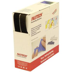 FASTECH® B20-SKL999910 Klittenband Om vast te plakken Hotmelt Haak- en lusdeel (l x b) 10000 mm x 20 mm Zwart 10 m