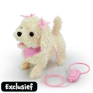 Walk Along puppy - cremekleurig