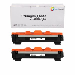 2x Brother TN-1050 - Alternatieve Toner - 2000 Pagina&apos;s - Zwart