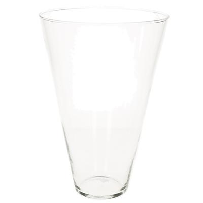 Hakbijl Glass Vaas - conisch - glas - transparant - 30 x 19 cm