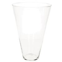 Hakbijl Glass Vaas - conisch - glas - transparant - 30 x 19 cm