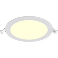 LED Downlight Inbouwspot - Brinton Thin - 12W 1120lm 120° Bundelhoek - Warm Wit 3000K - IP40 - Rond - Wit - Ø170mm Buitenmaat - Ø150mm Zaagmaat