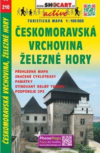 Fietskaart 210 Českomoravská vrchovina, Železné hory | Shocart