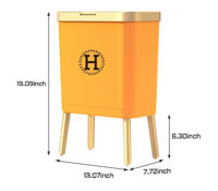 GoldenSlim Moderne Prullenbak met Deksel GoldenSlim Moderne Prullenbak met Deksel