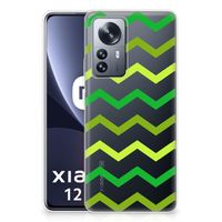 Xiaomi 12 Pro TPU bumper Zigzag Groen - thumbnail