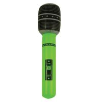 Neon groene opblaasbare microfoon 40 cm   -