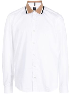 BOSS Gestreept overhemd - Wit