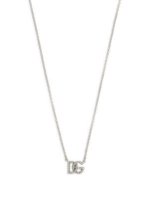 Dolce & Gabbana collier en chaîne à logo DG - Argent