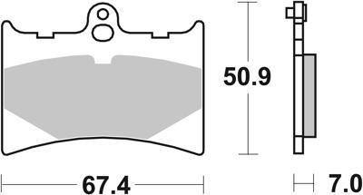BREMBO Remblokken, voor de moto, Road Organisch 07GR5605