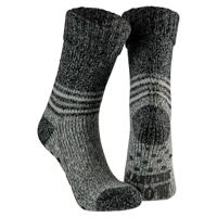 Huissokken/slofsokken - met anti slip zool - grijs - heren - maat 43-46