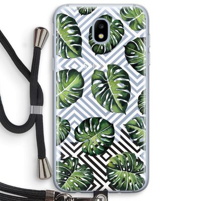 Geometrische jungle: Samsung Galaxy J5 (2017) Transparant Hoesje met koord