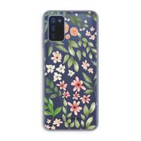 Botanical sweet flower heaven: Samsung Galaxy A03s Transparant Hoesje - thumbnail