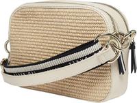 TED BAKER STELIO BRANDED WEBBING FAUX RAFFIA CAMERA BAG-Ecru TED BAKER STELIO BRANDED WEBBING FAUX RAFFIA CAMERA BAG-Ecru
