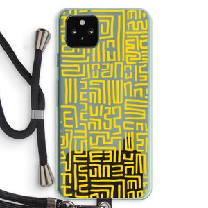 Majorelle Blue Print: Pixel 5a 5G Transparant Hoesje met koord