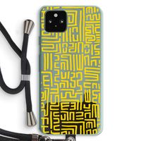 Majorelle Blue Print: Pixel 5a 5G Transparant Hoesje met koord Majorelle Blue Print: Pixel 5a 5G Transparant Hoesje met koord