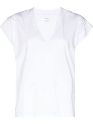 FRAME t-shirt à col v - Blanc