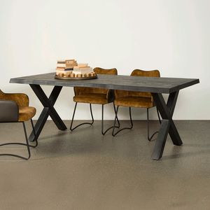 Tower Living Eettafel 'Xara' kleur Zwart, 240 x 100cm