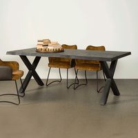 Tower Living Eettafel 'Xara' kleur Zwart, 240 x 100cm