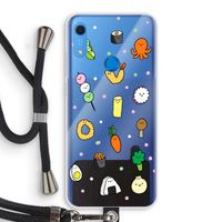 Happy bento friends: Huawei Y6s Transparant Hoesje met koord