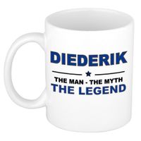 Diederik The man, The myth the legend cadeau koffie mok / thee beker 300 ml - thumbnail